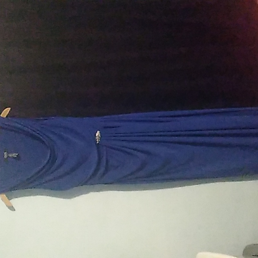 Blue long length dress